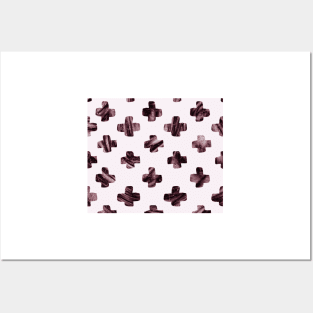 Rosewood velvet gem - scandinavian cross Posters and Art